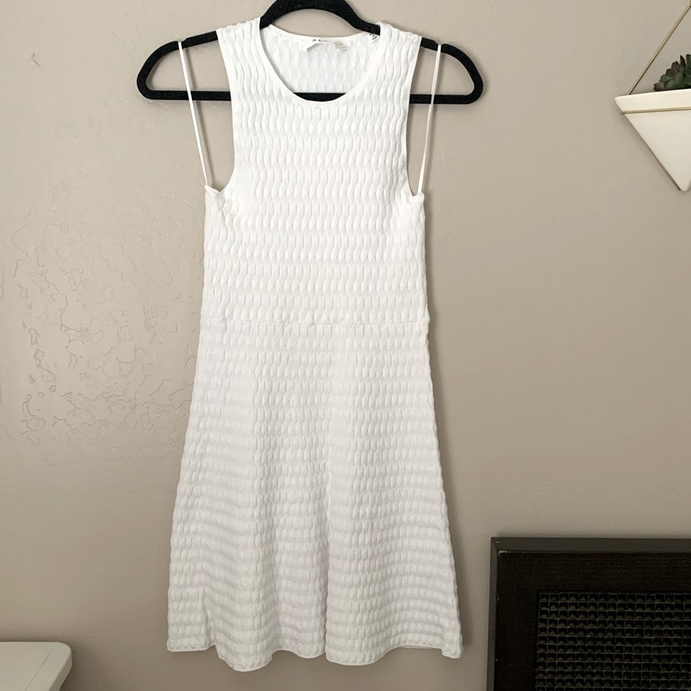 ALC fit and flare white dress